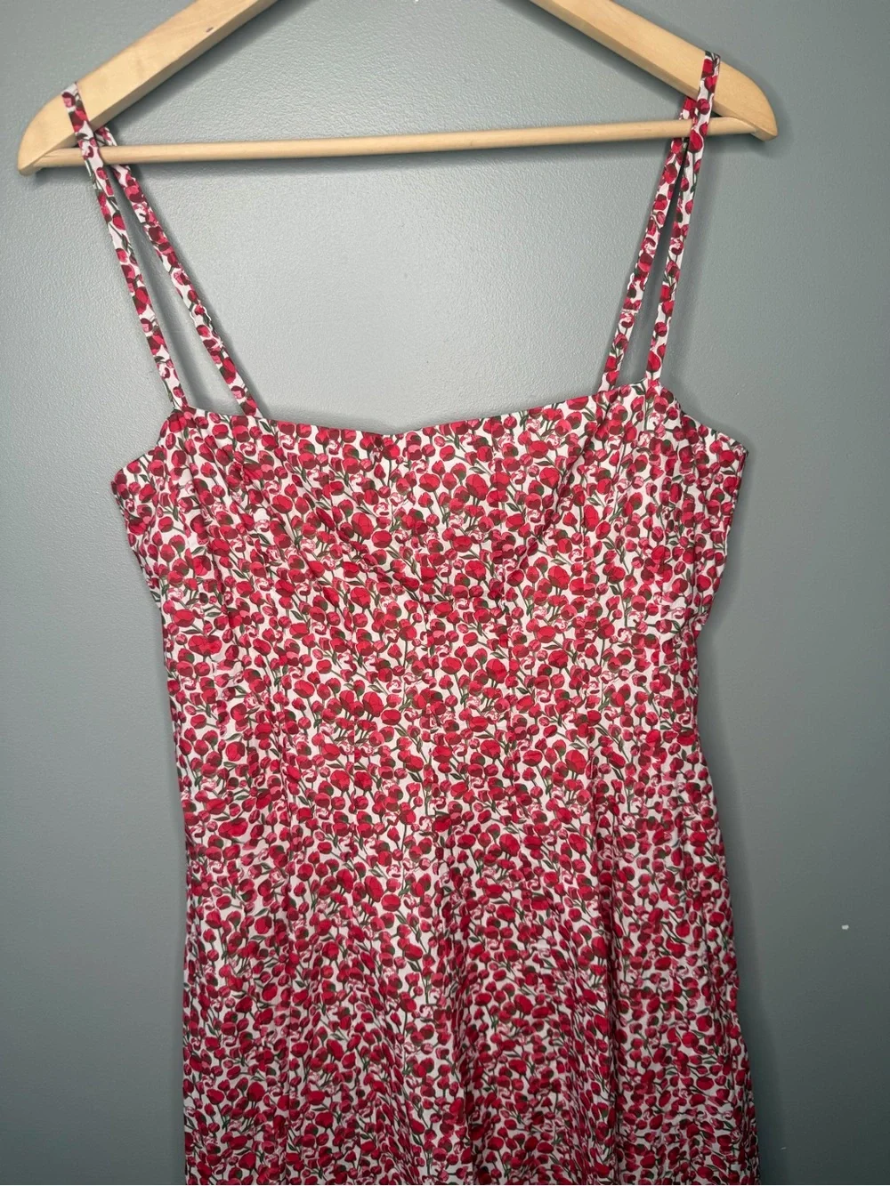 NWT J. Crew Seamed Flare Midi Dress in Liberty Fabric - Eliza’s Red Fabric
